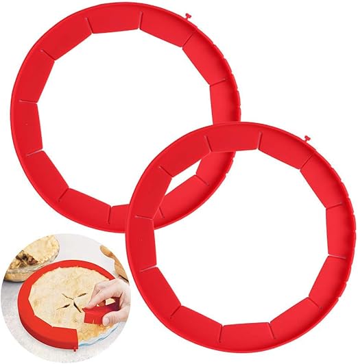 Silicone Pie Crust Shield Adjustable Reusable Pie Edge Protector Fit 8