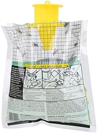Eikomo Disposable Fly Catcher, Non-Toxic Rescue Outdoor Fly Trap Bag Catches Up Flies, Just Add Water Hang