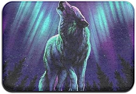 Howling Wolf Non-slip Doormat Floor Door Mat Indoor Outerdoor Bathroom 23.6 X 15.7 Inch