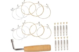 VICASKY Lyre Tuning Wrench Set 21pcs Lyre Strings Tuning Kit Harp Tuner Wrench String Replacement for Musical Instruments