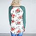 Goddessvan Women O-Neck Long Sleeve Sweatshirt Pullover Tops Flowers Printed Blouse Shirt