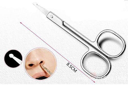 Set of 8 Professional Remove Blackheads Whiteheads Bend Straight Acne Tweezers Needle Eyebrow Clip Earpick Pimple Comedone Blemish Extractor Cleaner Tool Eyebrows Nose Hair Beauty Scissors