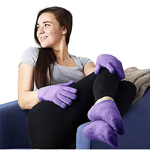 NatraCure Moisturizing Gel Socks (Helps Dry Feet, Cracked Heels, Dry