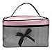 Clearance! Cosmetic Bag, Stripe Bowknot Portable Large Travel Toiletry Bag Makeup Case Organizer Storage (B)