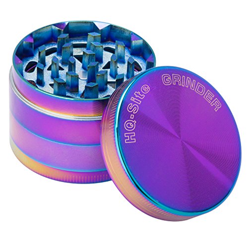 Rainbow Glass grinder kit -Tobacco Grinder Herb Grinder Smoking Crusher for Herb Leaves ,Dry Herbs Paper with 4 x O-Rings,2 x Rubber Caps , x Small Cleaning Brush ,1x Big Cleaning Brush(63mm grinder )