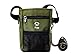 Dog Clicker Treat Walking Training Pouch Bag Bonus Clicker Trainer - Built-in Double Poop Bag Dispenser, Drawstring Closure - Carries Balls, Toys, Treats - 3 Ways to Wear - Olive Green