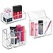 iDesign AFFIXX, Peel and Stick Strong Self-Adhesive Vanity Cosmetic Organizer, Storage for Hair Care, Jewelry, Bath, Cotton Swab Holder, Makeup - Set of 3, Clear