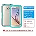 S6 edge Waterproof Case, iThrough Waterproof, Driving Swimming Shock Proof Case, Waterproof Protection up to 20ft/6M, Heavy Duty Protective Carrying Cover Case for Samsung Galaxy S6 edge (Lake Blue)