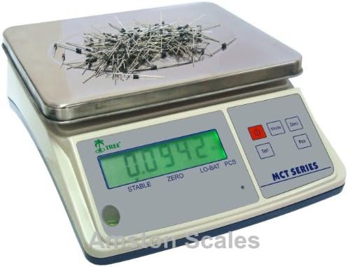 33 LB x 0.001 LB / 15 KG x 0.5 Gram Medium (10 x 7.5 Inch Tray) Counting Scale Coin Parts Inventory Paper Piece