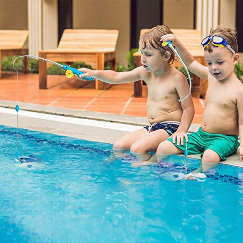 Fishing-Game-Toy-for-Kids-and-Toddlers-with-Realistic-Swimming-Fish-Best-Bathtub-Floating-Blue-Fish-with-Easy-to-Turn-Rod-Safe-and-Fun-Bathtime-Pool-Activity-Cool-Unique-Gift-Idea-for-Children