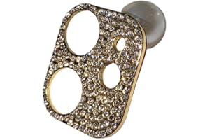 Tomcrazy Camera Decorations for iPhone 13 Pro Max Mini 12 Pro 11 Diamond Lens Ring Protector Sticker (Gold, for 12 Mini)