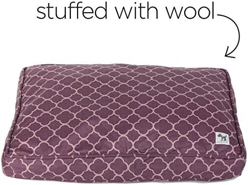 Molly MuttDog Bed 36" Wool Dog Bed Comfy Pooch Dog Bed Wool Duvet Sheepskin Dog Bed Wool Cat Beds Dog Crate Rug Wool Cat Bed Cat Cuddler Bed