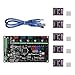 KINGPRINT MKS Gen V1.4 Controller Board+5PCS DRV8825 Stepper Motor Mega 2560 Motherboard RepRap Ramps1.4 Compatible +USB Cable for 3D Printer