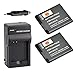 DSTE 2x DMW-BCL7 DMW-BCL7E DMW-BCL7PP Battery + DC144 Travel and Car Charger Adapter for Panasonic Lumix DMC-F5 FH10 FS50 SZ3 SZ9 XS1 XS3 Camera