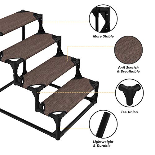Veehoo Sturdy Pet Steps Pet Stairs for Small Dogs and Cats, Doggie
