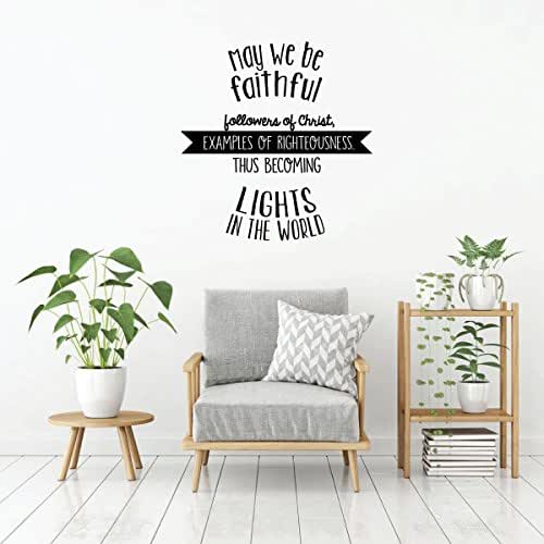 Christian Wall Decal May We Be Faithful Vinyl Scripture
