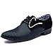 Blivener Men's Pointed Toe Suede Leather Dress Shoes Casual Oxford