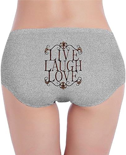 Wrsed Women's Panties Live Full Of Laugh and Love Seamless Briefs Stretch Cotton Soft Low Waist Underwear