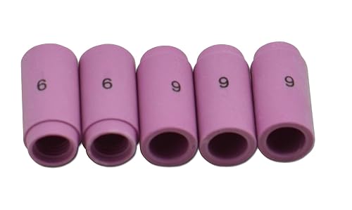 RIVERWELD Tasses Céramiques à Lentille De Gaz TIG Buses En Alumine 53N58 4# 6.5mm Pour QQ300 PTA SR DB WP 9 17 18 20 25 26 Torche De Soudage TIG 10pcs