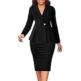 2 Piece Outfits for Women Solid Blazer Jacket Skirts Sets Two Piece Business Formal Suit Sets