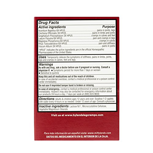 HYLAND’S LEG CRAMP CAPLETS, NATURAL CALF, LEG AND FOOT CRAMP RELIEF, 40 COUNT