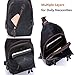 FreeMaster Sling Pack Chest Bag Men's Shoulder Backpack PU Bag Outdoor Cross Body Bags Retro Bag Walking Hiking Camping Gym Cycling Daypack (Black Plus)