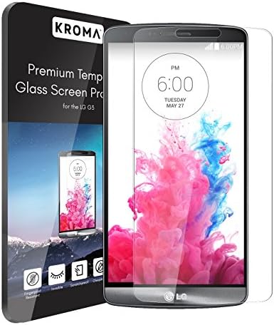 LG G3 Glass Screen Protector, Kromatic™ [Krystalin Series] World's Thinnest Ballistic Glass, 99.9% Touch-screen Accuracy, Ultimate Protection from Bumps, Drops, and Scrapes (Lifetime Warranty)