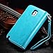 Note 3 Case, Galaxy Note 3 Case, Joopapa Note 3 Wallet Case,Pu Leather Case Magnet Wallet Credit Card Holder Flip Cover Case Built-in 9 Card Slots & Stand Case for Samsung Galaxy Note 3 N9000 (Blue)
