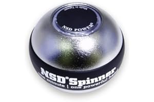 NSD Metallic Titan Spinner Gyro Ball – Grip Strengthener for Forearms, Wrist & Hands – String Start Design, Up to 15,000 RPM – Portable Wrist Trainer & Workout Equipment– For Desk Workers & Athletes