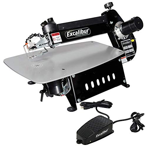 EXCALIBUR 21" Scroll Saw - 1.3A Variable Speed Woodworking Saw with Tilting head & Foot Switch Controller - EX-21 - Thumbnail 7
