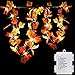 Luditek 8 Lighting Modes & Timer Fall Decorations for Home Maple Leaf Garland with Lights 40LED Battery Operated Waterproof String Lights, Thanksgiving Halloween Fall Decor Indoor Outdoor Autumn