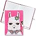 Emotionery Girls Llama Pink Soft Feel Furry Secret Diary, with Jewel Embedded Lock and Key, 128 Pages