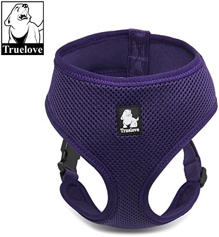 PURR Multi-colored Lockable Cat Harness, Safe, Adjustable, Lock Secure, All Weather, Pet Vest, Outdoor (Large, Plum Purple)