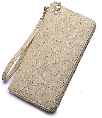 Women Large Wallet Soft PU Leather Phone Clutch Purse with Wrist Strap Zip Around …