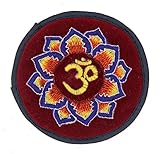 Tibetan Velvet Embroidered Medium Singing Bowl Cushion Hindu OM