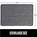GORILLA GRIP Bath Rug Mat 44x26, Thick Soft Absorbent Chenille, Quick Dry Microfiber Mats, Rubber Backing Machine Washable Shower Floor Rugs, Bathmat Runner, Bathroom Home Decor Accessories, Black