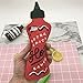 Soft Red Hot Sauce Case for iPhone 7Plus 7+ 8Plus 8+ Large Silicone Luxury Designer Fun Novelty Unique Special Cool High Fashion Bold Protective Shockproof Thick Gift Guys Boys Men Teens Girls Women