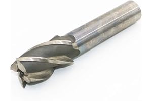 HSS End Mill Drill Bit - 1" Cutting Dia, 3/4" Shank, 4 Flute CNC End Mill Cutter for Wood, Aluminum, Steel, Titanium, Foam, P