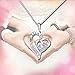 LiLoing Jewelry for Women and Mom,Love Heart Pendant Necklaces for Women,Valentines Day,Christmas Day,Mothers Day,Girlfriend,Wife,Engraved with