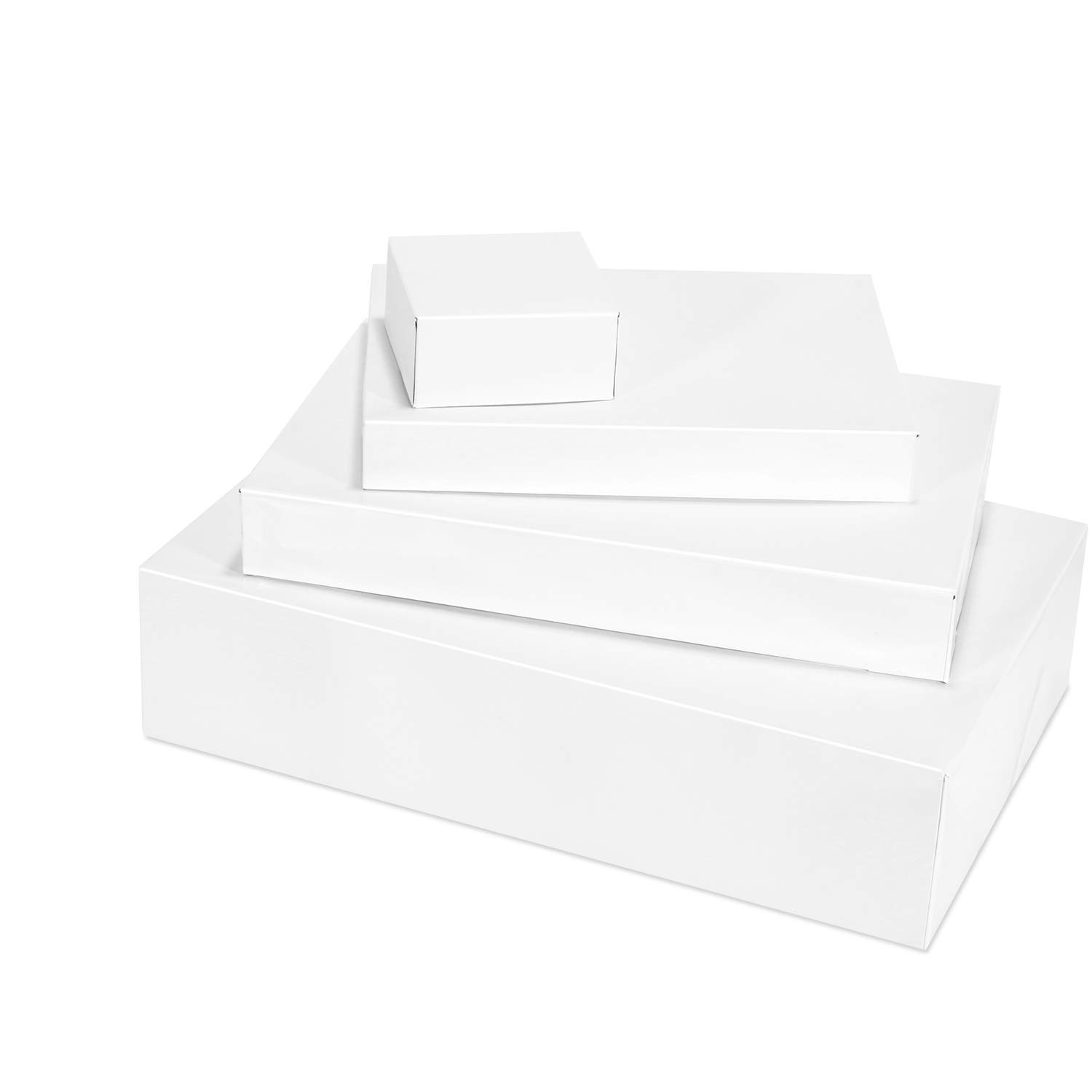 MOMONI Premium 13 Piece White Gift Boxes with Lids of Assorted Sizes with 4 inch Deep Robe Wrapping Boxes Set for Wrapping Christmas Gifts, Birthday, Holiday