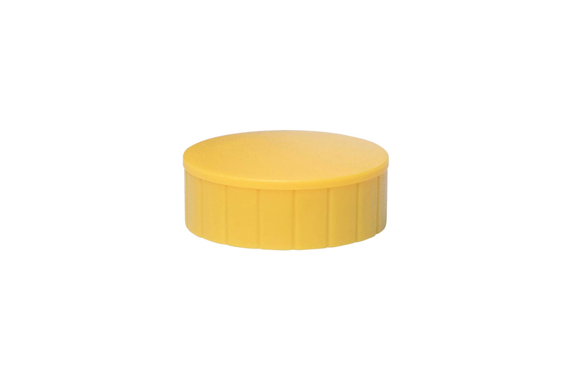 10 x Yellow Strong Strong Strong Strong Plastic 2.5 kg Pull Round Magnet 38mm x 15.5mm