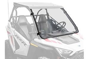 SuperATV Full Windshield for 2022+ Polaris RZR 200 | 1/4" Polycarbonate | Stronger Than Glass | XR Optic Hard Coating | Preinstalled Bulb Seal | Rattle Free | Easy Installation | USA Made