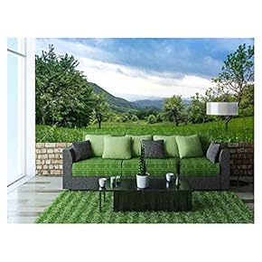 Dandelions in Green Grass in Untouchable Nature Field - Removable Wall Mural | Self-Adhesive Large Wallpaper - 66x96 inches