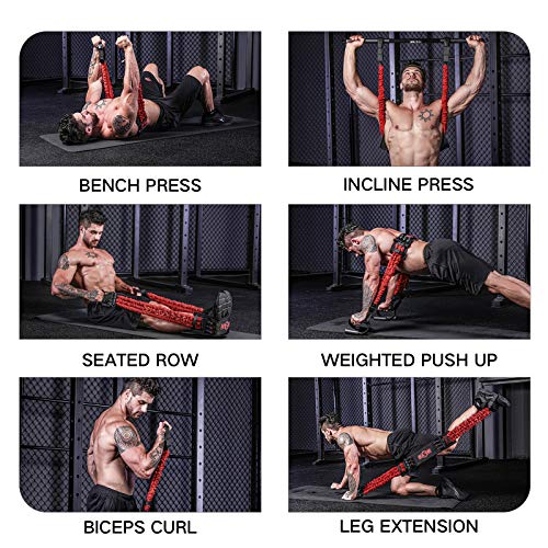 INNSTAR Adjustable Bench Press,Push Up Resistance Bands, Chest Builder Workout Equipment, Arm