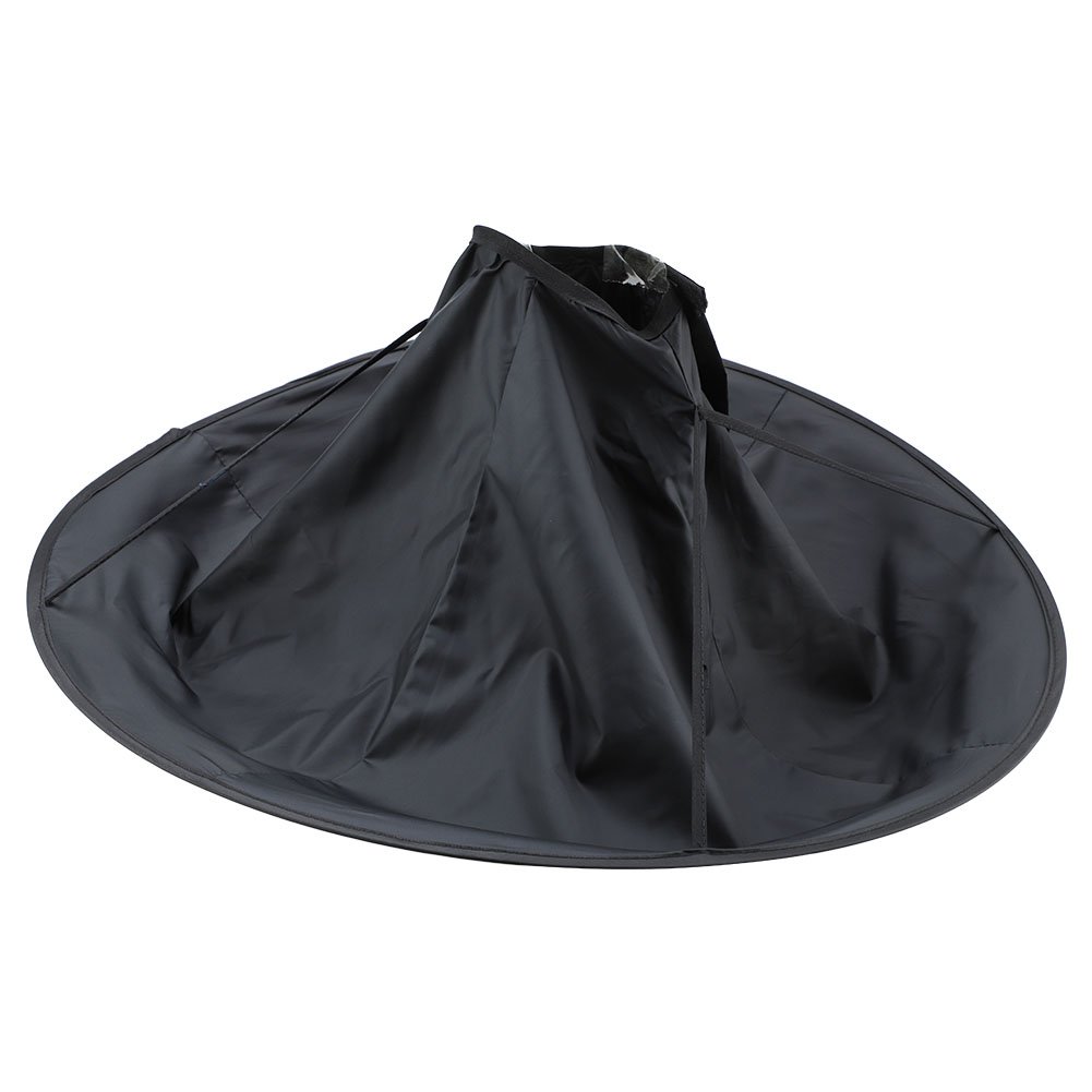 Haircut Cloak Round Collar HairCutting Cape Cutting Umbrella Cape for Hair Salon and Home Use(Black)