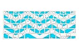 Kuzy - Aqua Blue Chevron Zig-Zag Keyboard Cover for MacBook Pro 13