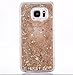 Galaxy S7 Edge Case , S7 Edge Quicksand Star Liquid Case, Surpriseyou Twinkle Little Stars Moving sand Liquid Shiny Bling Glitter Sparkle Hard PC Case for Samsung Galaxy S7 Edge (Gold)