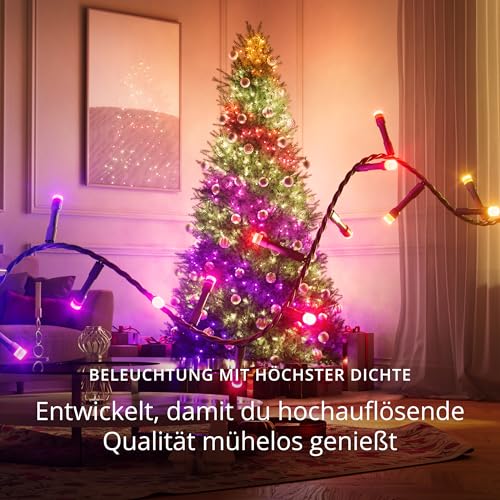 Twinkly Strings HD 700 Smart RGB+W LEDs, 38,5 Meter, Grüne Leitung, Weihnachtsbeleuchtung für Innen- und Außenbereich thumbnail 2
