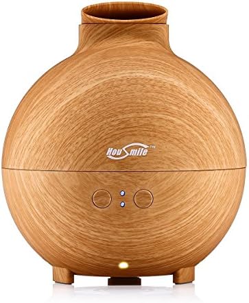 Housmile Essential Oil Diffuser Ultrasonic High Capacity 600ml Cool Mist Humidifiers for Home Office Spa Yoga Bedroom Living Room, Wood Grain