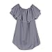 Comemall Women Off-shoulder Strapless Ruffle Dress